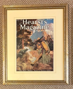lot 460 image: Framed Magazine Cover Prints including Scribners Life and Hearsts Magazine