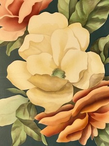 lot 471 image: Framed Vintage Floral Print