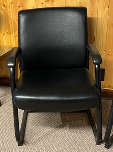 lot 476 image: Pair of Black Arm Chairs