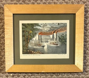 lot 491 image: Two Vintage Mississippi River Prints