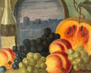 lot 503 image: Vintage Framed Colorful Stilllife Painting