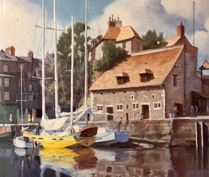 lot 509 image: The Old Harbour at Honfleur Framed Print by Craig Smith