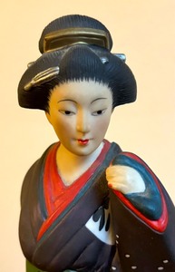 lot 111C image: Iris Maiden Porcelain Figurine by Utamaro