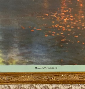 lot 335 image: Stunning Vintage Framed Print, Moonlight Sonata