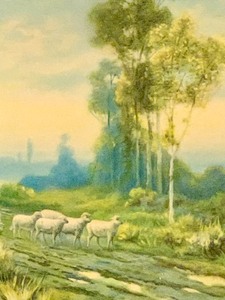lot 352 image: Beautiful Landscape Vintage Framed Print