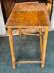lot 399 image: Vintage Rattan Accent Table