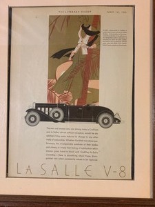 lot 359 image: Four Vintage Framed Car Advertisements