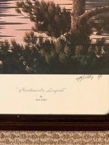 lot 365B image: Gorgeous Signed Print, Northwoods Legend by Rick Kelly