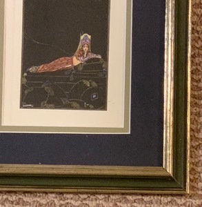 lot 379B image: Pretty Framed and Matted Vintage G. Barbier Print