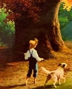 lot 146 image: Charming Paul Detlefsen Framed Print Nostalgic Farm Life
