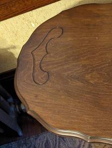 lot 123D image: Vintage Oval Wood Side Table