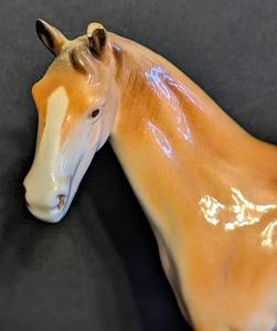 lot 138D image: Royal Dux Porcelain Horse Figurine and Stand