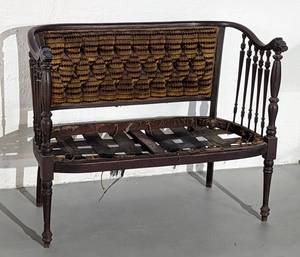 lot 141D image: Antique Mahogany Bench