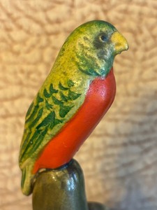 lot 518 image: Vintage Bird Figurine Floral Frog