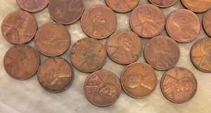 lot 524 image: Variety of Pennies