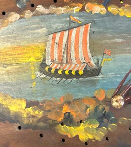 lot 529 image: Vintage Hand Painted Palate Art by Joseph Brunn