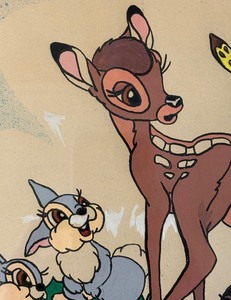 lot 530 image: Bambi Original Watercolor Painting
