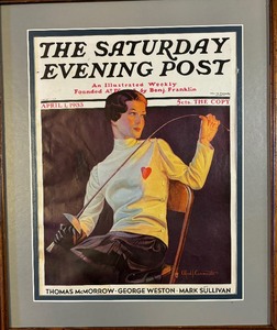 lot 534 image: The Saturday Evening Post Framed Print