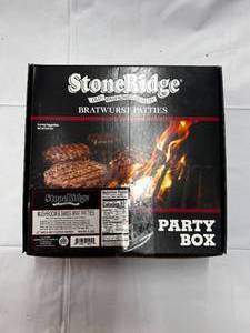 lot 117 image: Case of 20 Mushroom & Swiss Brat Patties - Best by 42024