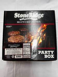 lot 118 image: Case of 20 Mushroom & Swiss Brat Patties - Best by 42024