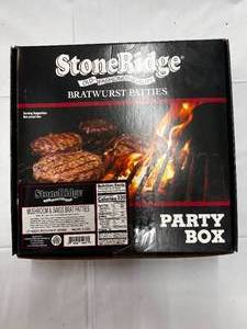 lot 119 image: Case of 20 Mushroom & Swiss Brat Patties - Best by 42024