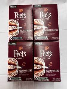 lot 136 image: 4 x 10ct Boxes of Holiday Blend Dark Roast Kcups