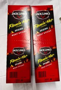 lot 140 image: 2 x 20ct Boxes of Jack Links Flamin Hot Meat Sticks