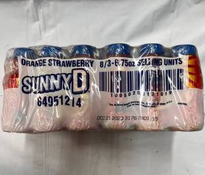 lot 145 image: 24ct Case of Sunny D OrangeStrawberry - Best by 12212023