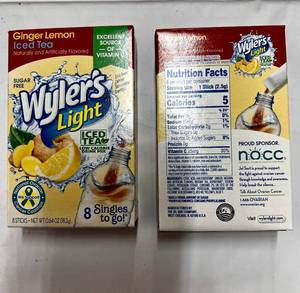 lot 151 image: 12 Boxes of Wylers Ligh Iced Tea - 8 Singles per Box - Best by 032023