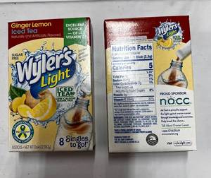 lot 153 image: 12 Boxes of Wylers Ligh Iced Tea - 8 Singles per Box - Best by 032023