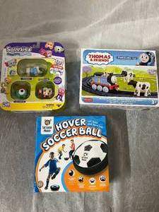 lot 38 image: Squirkies, Thomas and Friends, and Hover Soccer Ball