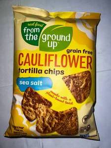 lot 187 image: 12 x 4.5oz Bags of Sea Salt Cauliflower Tortilla Chips Best By 11192023
