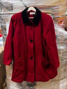 lot 345 image: Red Wool Coat - Size 14