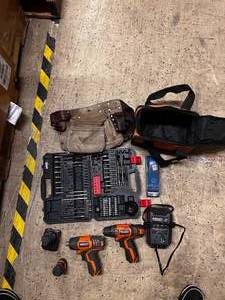 lot 350 image: Drill Bits, Drills, Belt & Hand Sander
