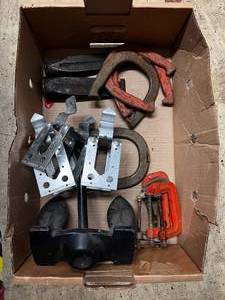 lot 357 image: Anchor, Horseshoes, Brackets, Clamps, and Wood Splitters