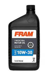 lot 72 image: 4 x 1QT Bottles of FRAM 10W-30 Motor Oil