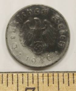 Rare Vintage 1940 German 10 Pfennig Collectable Coin