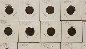 20 Indian Head Pennies 1880 - 1908