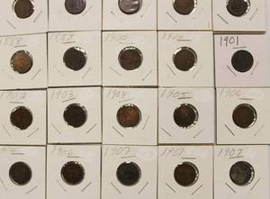 20 Indian Head Pennies 1880 - 1907