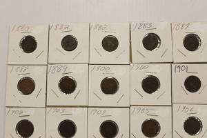 20 Indian Head Pennies 1880 - 1907