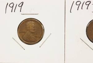 1919, 1919 - D, 1919 - S Wheat Back Pennies