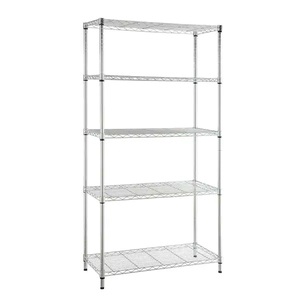 lot 19 image: HDX 5-Tier Commercial Grade Heavy Duty Steel Wire Shelving Unit in Chrome (48 in. W x 72 in. H x 18 in. D)