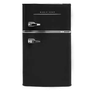 lot 28 image: New - Magic Chef Retro 3.2 Cu. Ft. 2 door Mini Fridge in Black