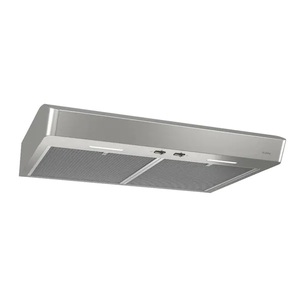 lot 74 image: New - Broan-NuTone Mantra AVFS1 36 in. 375 Max Blower CFM Convertible Under-Cabinet Range Hood with Light in Stainless Steel
