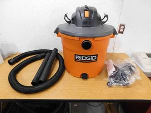 lot 14 image: RIDGID 16 Gallon 5.0 Peak HP NXT WetDry Shop Vacuum with Filter, Locking Hose and Accessories