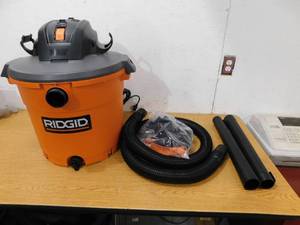 lot 17 image: RIDGID 16 Gallon 5.0 Peak HP NXT WetDry Shop Vacuum with Filter, Locking Hose and Accessories