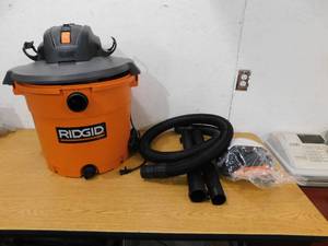 lot 18 image: RIDGID 16 Gallon 5.0 Peak HP NXT WetDry Shop Vacuum with Filter, Locking Hose and Accessories
