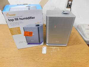lot 68 image: Crane 1.2 Gal. Warm & Cool Mist Top Fill Humidifier with Remote for Medium to Large Rooms up to 500 sq. ft