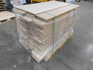 lot 11 image: Washed White 8 mm T x 8 in x 48. W Water Resistant Laminate Wood Flooring (603 sq.ft)
