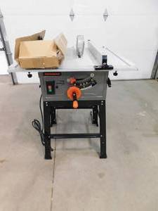 lot 13A image: New - DOVAMAN 10-Inch Table Saw,  with Stand,
